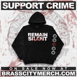 Support Crime "Remain Silent Blood Splatter" Longsleeve/Crewneck/Hoodie PREORDER